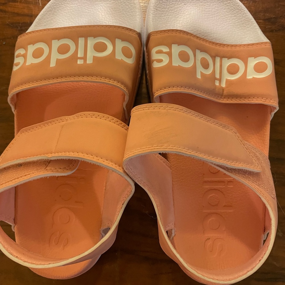 Peach adidas sandal